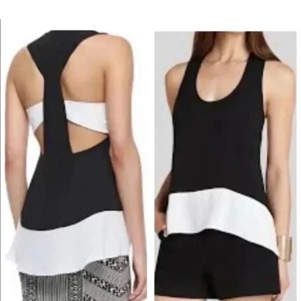 BCBGMaxAzria Monochrome Layered Tank Top